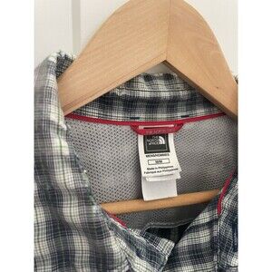 The North Face Shirt Mens M Blue Plaid Short Sleeve Button Down Modal/Polyester